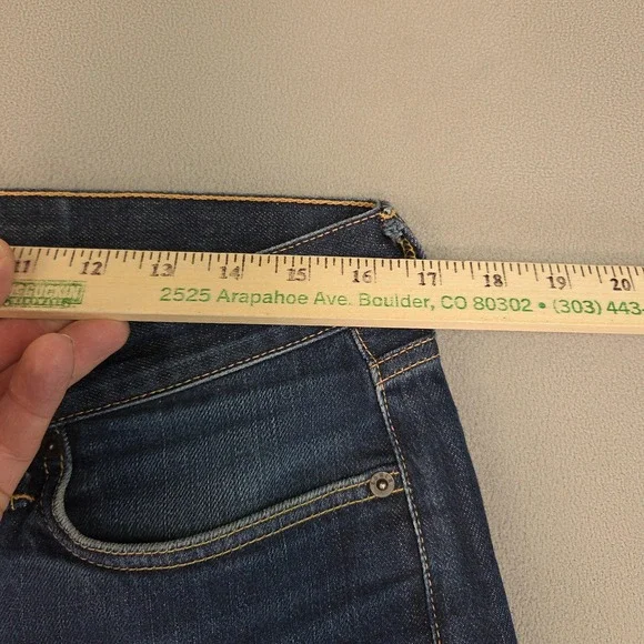 Edwin Jeans Mens 32x34 Blue Dark Wash ED-75 Mid Rise Tapered Japanese Denim - Picture 10 of 14